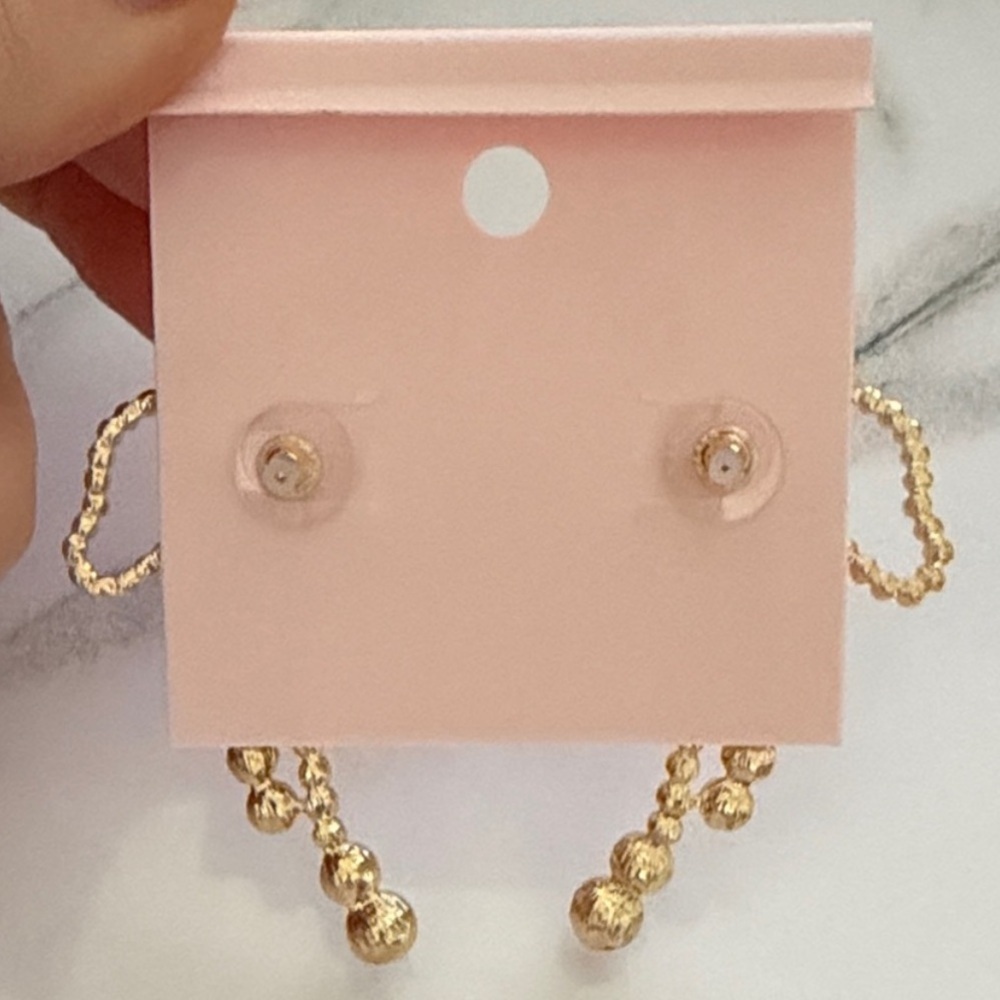 Pink Lily Pearl Bow Statement Earrings — image 5 of 5